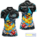 Custom Turquoise Funny Duck Bowling Team Shirts Bowling Uniform Bowling Tournament