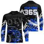Custom Blue UTV Off-Road Shirts UTV Motocross Racing Shirt +