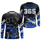 Custom Blue UTV Off-Road Shirts UTV Motocross Racing Shirt +