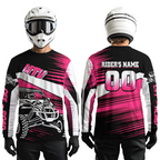 Personalized Pink UTV Off-Road Shirts UTV Motocross Racing Shirt +