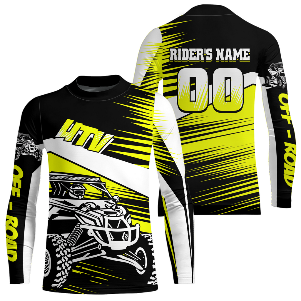 Personalized Yellow UTV Off-Road Shirts UTV Motocross Racing Shirt +