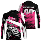 Personalized Pink UTV Off-Road Shirts UTV Motocross Racing Shirt +