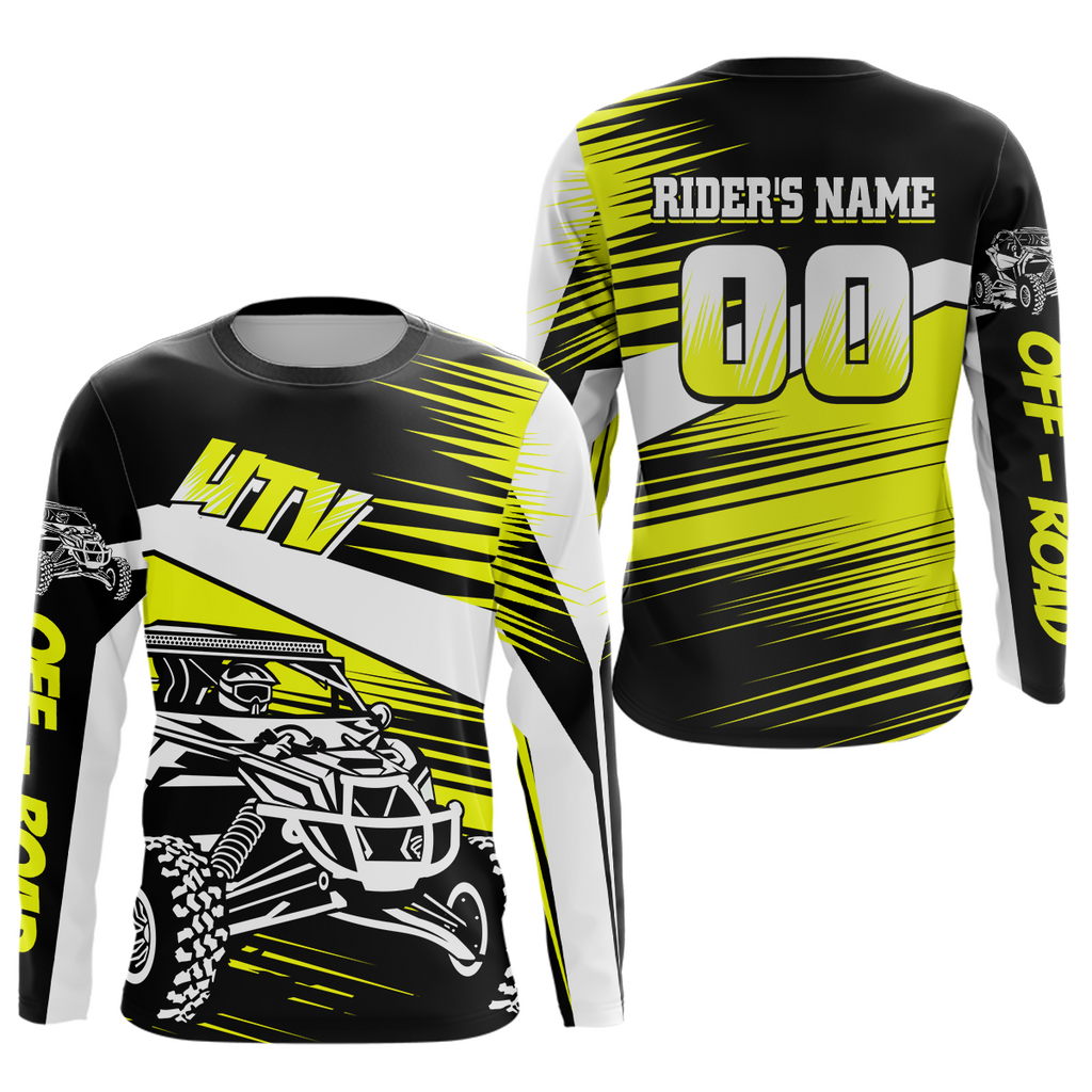 Personalized Yellow UTV Off-Road Shirts UTV Motocross Racing Shirt +
