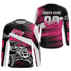 Personalized Pink UTV Off-Road Shirts UTV Motocross Racing Shirt +