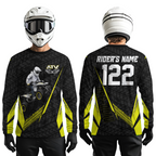 Personalized ATV Motocross Jersey For Adult & + Yellow Quad Bike Shirt Off-Road ATV MX Racing