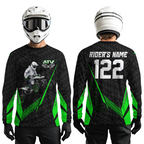 Personalized ATV Motocross Jersey For Adult & + Green Quad Bike Shirt Off-Road ATV MX Racing