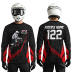 Personalized ATV Motocross Jersey For Adult & + Red Quad Bike Shirt Off-Road ATV MX Racing
