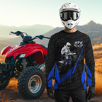 Personalized ATV Motocross Jersey For Adult & + Blue Quad Bike Shirt Off-Road ATV MX Racing