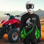Personalized ATV Motocross Jersey For Adult & + Green Quad Bike Shirt Off-Road ATV MX Racing