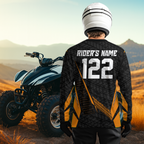 Personalized ATV Motocross Jersey For Adult & + Orange Quad Bike Shirt Off-Road ATV MX Racing