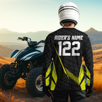 Personalized ATV Motocross Jersey For Adult & + Yellow Quad Bike Shirt Off-Road ATV MX Racing