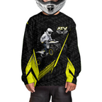 Personalized ATV Motocross Jersey For Adult & + Yellow Quad Bike Shirt Off-Road ATV MX Racing