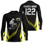 Personalized ATV Motocross Jersey For Adult & + Yellow Quad Bike Shirt Off-Road ATV MX Racing
