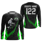 Personalized ATV Motocross Jersey For Adult & + Green Quad Bike Shirt Off-Road ATV MX Racing