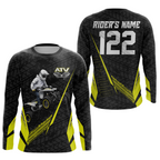 Personalized ATV Motocross Jersey For Adult & + Yellow Quad Bike Shirt Off-Road ATV MX Racing