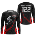 Personalized ATV Motocross Jersey For Adult & + Red Quad Bike Shirt Off-Road ATV MX Racing
