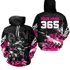 Custom Pink Girls ATV Motocross Hoodie Racing Shirts Off-Road Quad Bike Hoodies