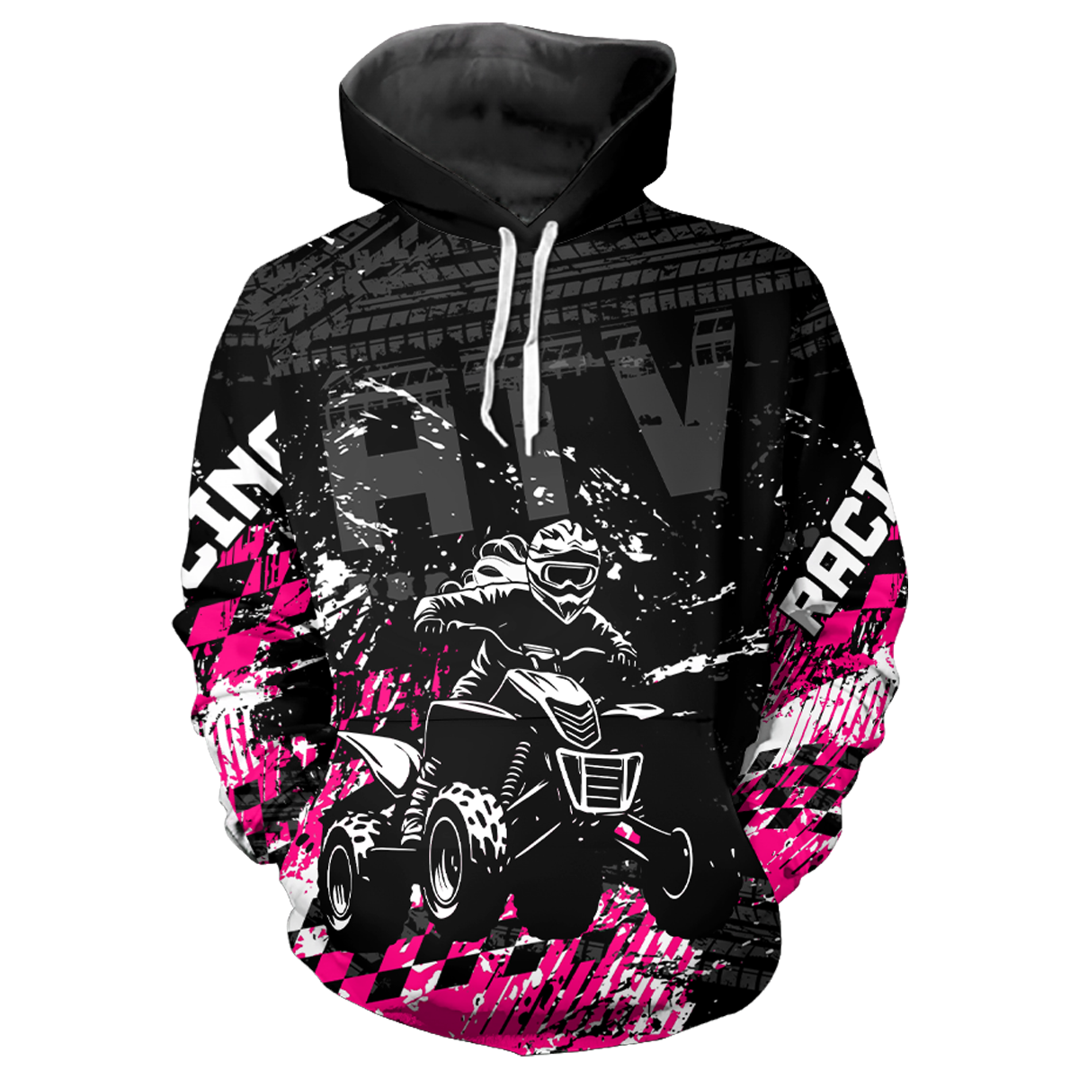 Custom Pink Girls ATV Motocross Hoodie Racing Shirts Off-Road Quad Bike Hoodies