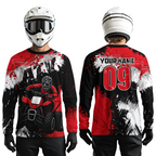 Red ATV Motocross Jersey Personalized + Adult& Quad Bike Shirt Atv Mx Off-Road Dirt Bike