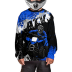 Blue ATV Motocross Jersey Personalized + Adult& Quad Bike Shirt Atv Mx Off-Road Dirt Bike