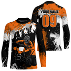 Orange ATV Motocross Jersey Personalized + Adult& Quad Bike Shirt Atv Mx Off-Road Dirt Bike