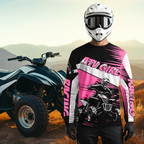 Custom Pink ATV Motocross Jersey for Adult Quad Dirt Bike Racing Shirt