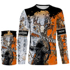 Archery Bow Hunting Deer Skull Grim Reaper Camouflage Customized Name Shirt