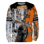Archery Bow Hunting Deer Skull Grim Reaper Camouflage Customized Name Shirt