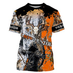 Archery Bow Hunting Deer Skull Grim Reaper Camouflage Customized Name Shirt