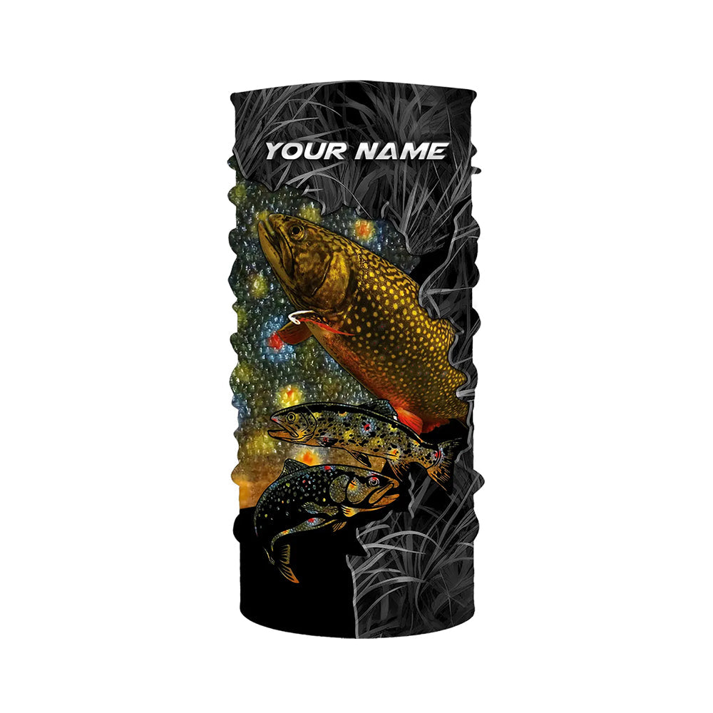 Brook Trout Fishing Camo Custom Name UV Protection Shirts, Trout Fishing Jerseys Tournament Shirt