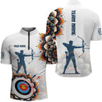 Personalized Mandala Flower Archery Target Custom Archery Polo Shirts, Archery Jerseys