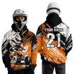 Orange Atv Motocross Hoodie Custom Off-Road Quad Bike Hoodies