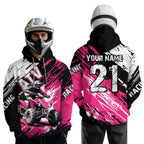 Pink Atv Motocross Hoodie Custom Off-Road Quad Bike Hoodies
