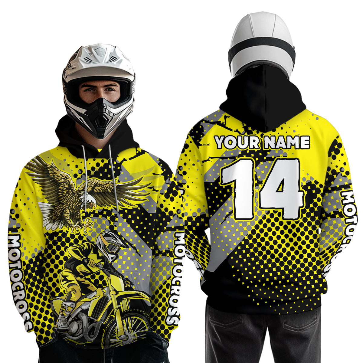 Eagle Motocross Hoodie Dirt Bike Racing Hoodie Custom Riding Shirt