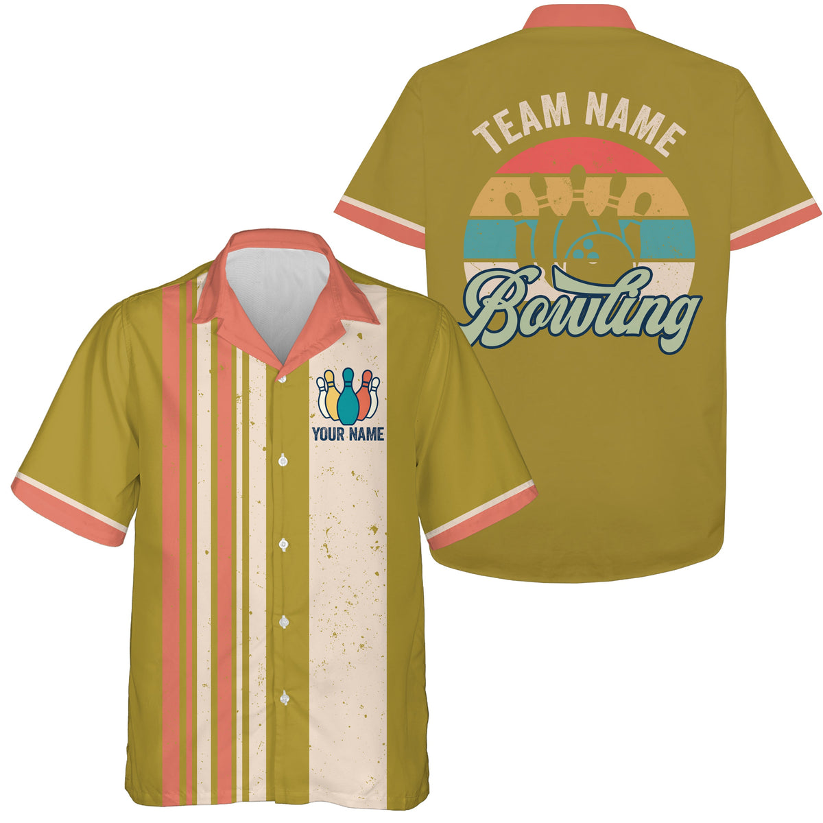 Custom Retro Bowling Shirts And, Custom Bowling Team Shirts A73