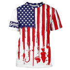 American Flag UV Protection Fishing Shirt Fishing Jersey For Fisherman A12