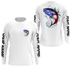 Tuna Fishing American Flag Custom performance Long Sleeve Fishing Shirts, Patriotic Fishing gifts
