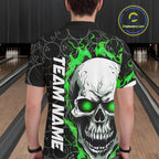 Personalized Skull Bowling Shirt Custom Team'S Name Flame Bowler Jerseys