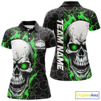 Personalized Skull Bowling Shirt Custom Team'S Name Flame Bowler Jerseys