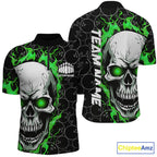 Personalized Skull Bowling Shirt Custom Team'S Name Flame Bowler Jerseys