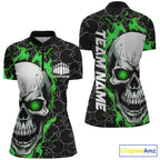 Personalized Skull Bowling Shirt Custom Team'S Name Flame Bowler Jerseys