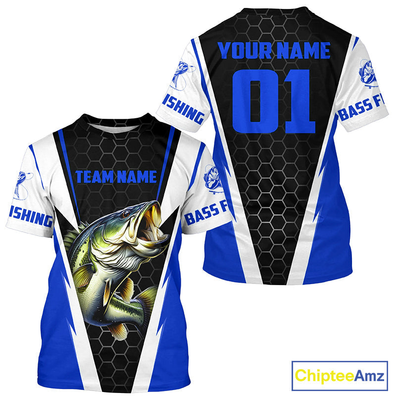 Personalized Bass Fishing Sport Jerseys, Bass Fishing Long Sleeve Tournament Shirts
