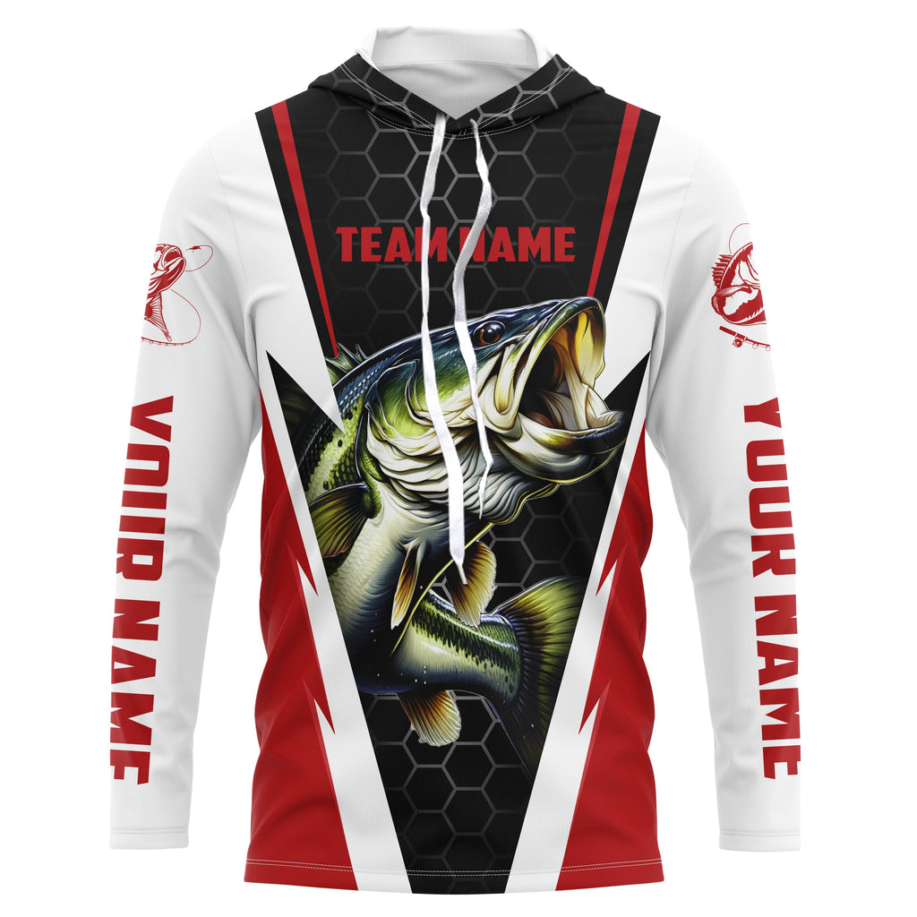 Custom Bass Fishing jerseys for Fishing team, Largemouth Bass Long sleeve Fishing Shirts
