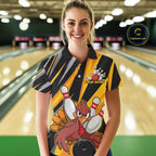 Custom Turkey Bowling Shirts, Yellow Thanksgiving Bowling Shirt Team Fall Outfits