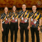 Custom Funny Turkey Bowling Shirts, Yellow Thanksgiving Bowling Shirt Team Fall Outfits