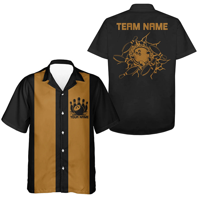 Personalized Hawaiian Vintage Bowling Shirts And, Retro Bowling Shirt For Bowling Team