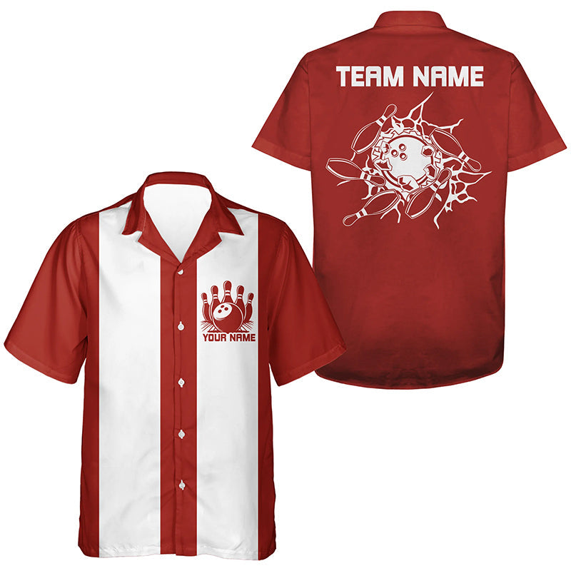Personalized Hawaiian Vintage Bowling Shirts And, Retro Bowling Shirt For Bowling Team