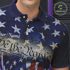 Customized Eagle Bowling Shirt Patriotic Polo Bowling Jersey US Bowling