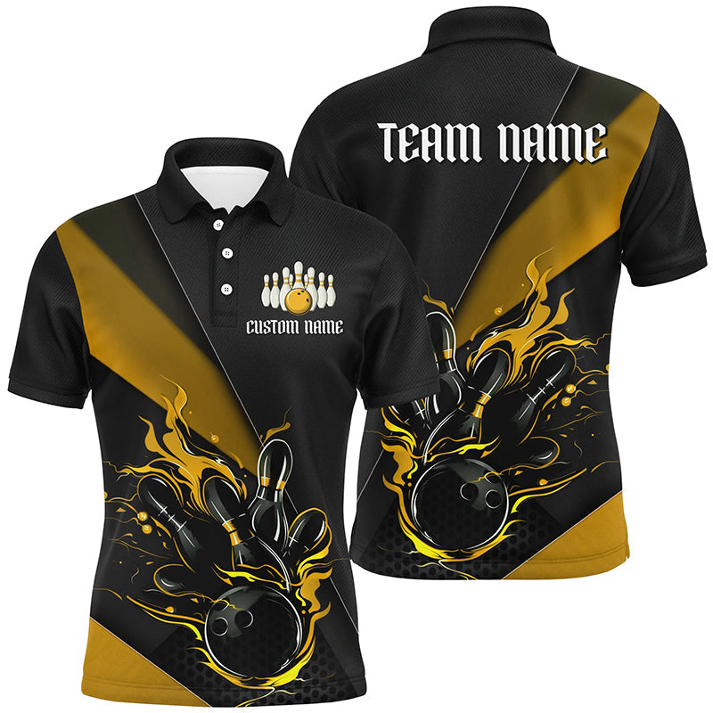 Multi Colors And Styles Custom Name Fire Flame Bowling Team Shirts, And