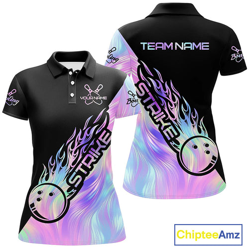Strike Bowling Polo Shirts, Custom Bowling Team Shirts Bowler Outfit
